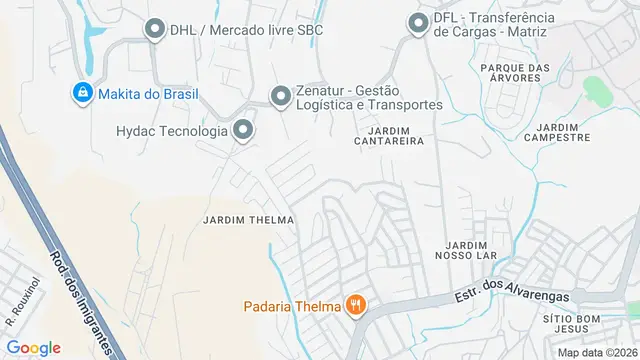 Mapa do bairro Cooperativa, São Bernardo do Campo - SP