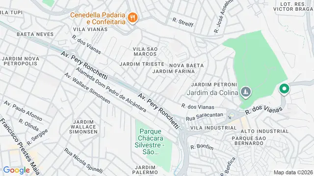 Mapa do bairro Jardim Farina, São Bernardo do Campo - SP