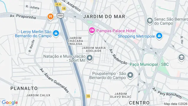 Mapa do bairro Jardim Maria Adelaide, São Bernardo do Campo - SP