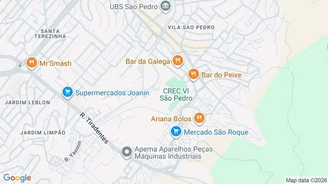 Mapa do bairro Montanhão, São Bernardo do Campo - SP