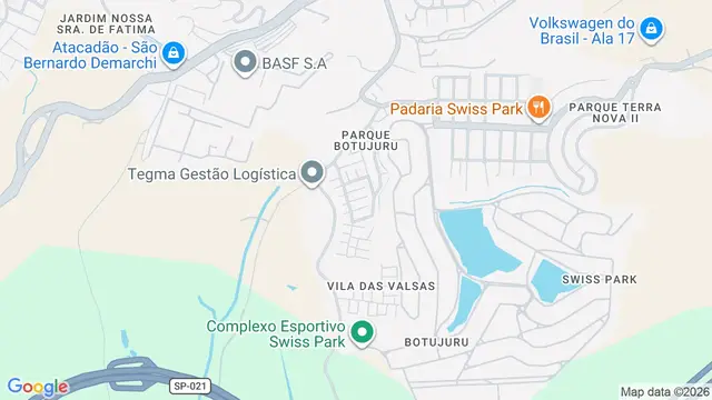 Mapa do bairro Parque Botujuru, São Bernardo do Campo - SP