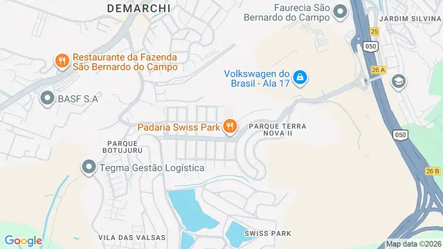 Mapa do bairro Parque Terra Nova II, São Bernardo do Campo - SP